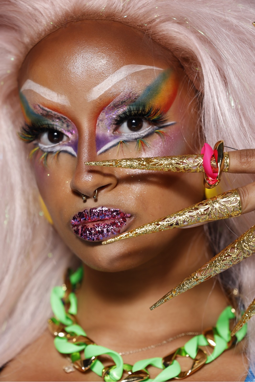 Creative editorial makeup