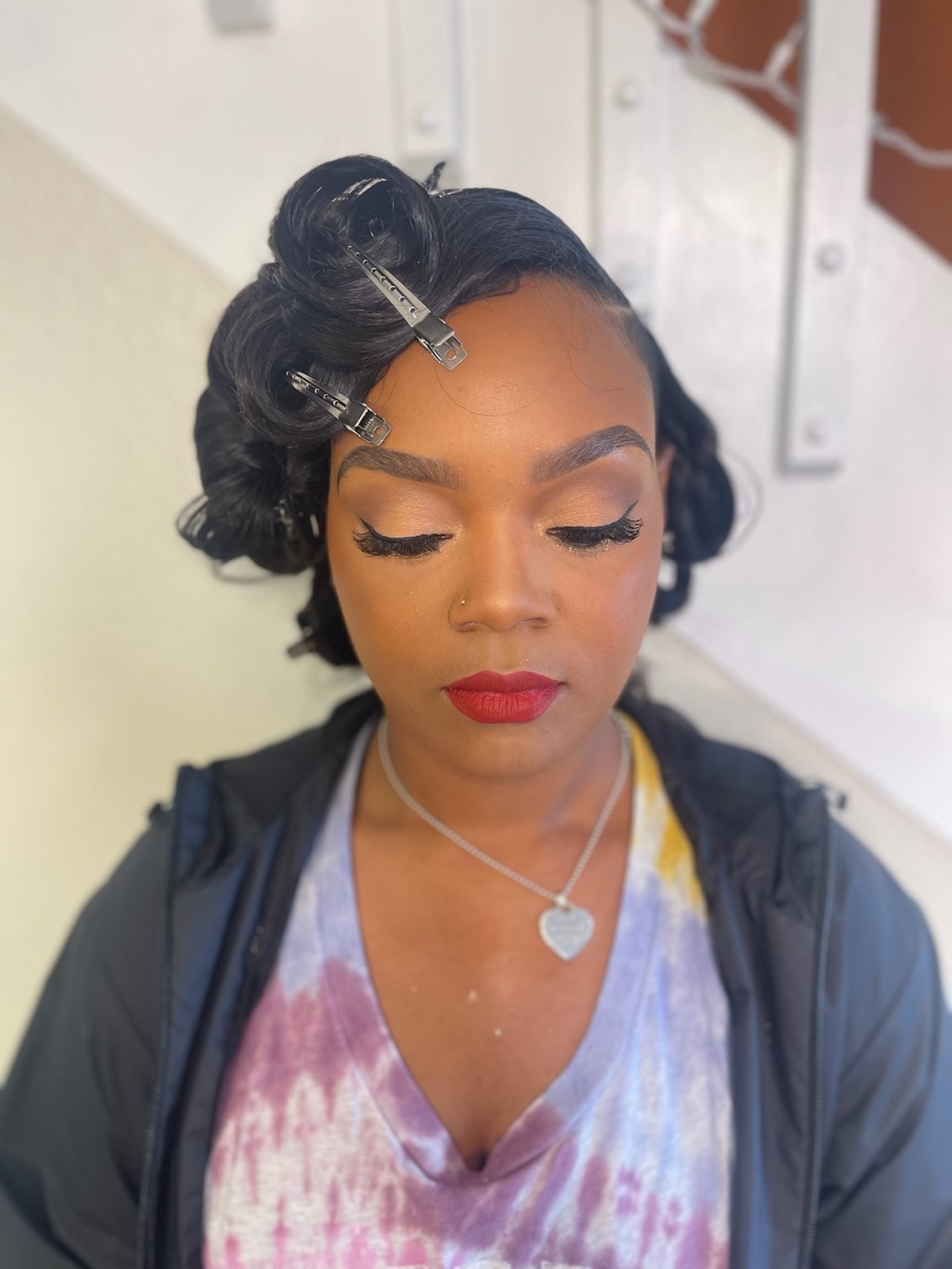 Red lip glam
